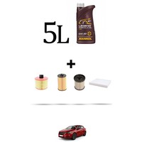 Hoffcar Set Service 4 Filter Und 5L ÖL FüR Opel Astra K 1.6 Cdti 70Kw Von