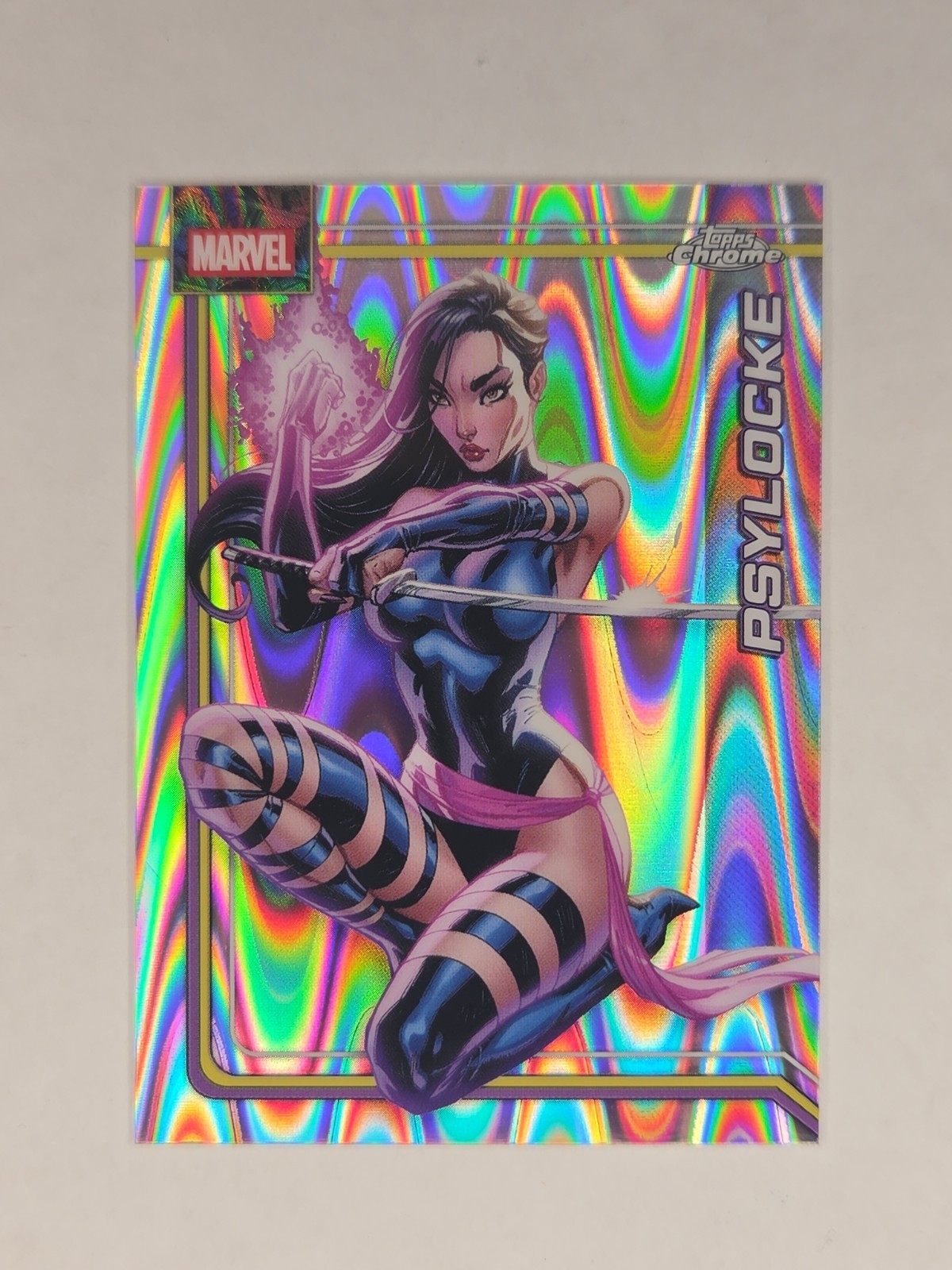 2026 Topps Chrome Marvel Psylocke #092 Wave Refractor