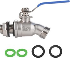 High Flow Rain Barrel Spigot Lead-free 304 Stainless Steel Faucet Kit Plastic