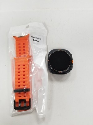 Samsung Galaxy Watch Ultra SM-L705U 47mm Gray/Orange Band Fully Working VG5366
