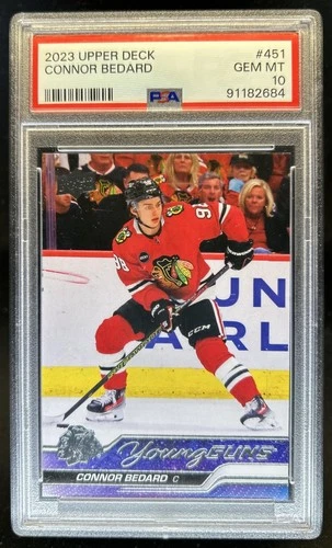 2023-24 Upper Deck Connor Bedard Rookie Young Guns RC #451 Blackhawks PSA 10