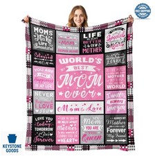 Mom Birthday Gift from Daughter Best Mom Ever Throw Blanket 60x80 Flannel