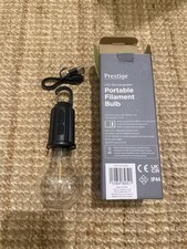 Rechargeable Light Bulb + Hook Indoor/Outdoor use USB Prestige Portable Lamp