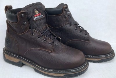 Size 8M - Men's Rocky IronClad 5696 Soft Toe Leather Waterproof Work Boots New