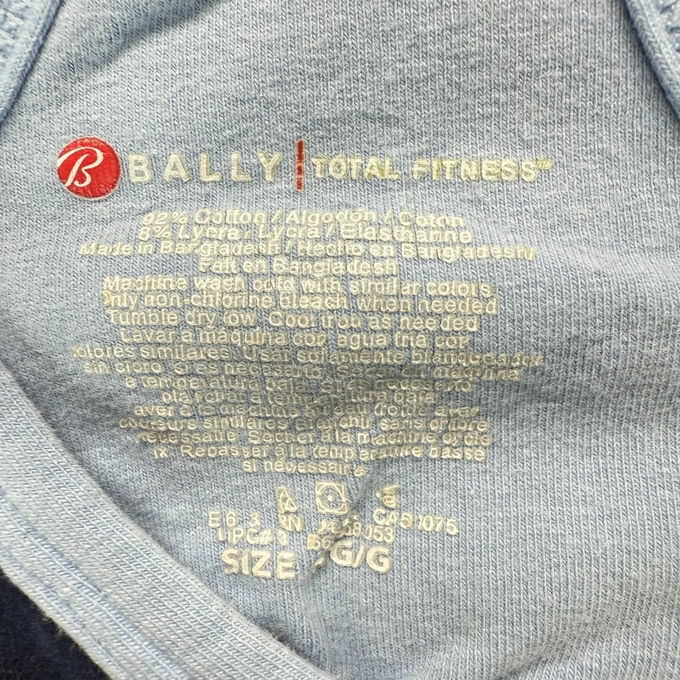 Camiseta sin mangas deportiva Bally Total Fitness azul para mujer L espalda deportiva gimnasio entrenamiento Foto 2 de 4