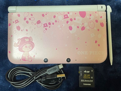 Nintendo 3DS XL LL Console One Piece Chopper Pink Japanese Tested