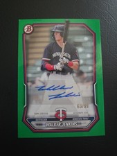 Topps 2026 Bowman Paper Prospect Auto Walker Jenkins Twins Green /99