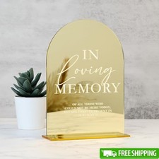 Gold Acrylic Wedding Memory Sign Rustic Table Decor Weddings Parties Events New