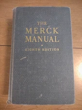 MERCK MANUAL 8th Edition 1950 6th Print 1954 HB Vintage Medical Reference Book