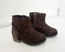 Toddler Girl Brown Fashion Boots With Zipper Toddler Size 6