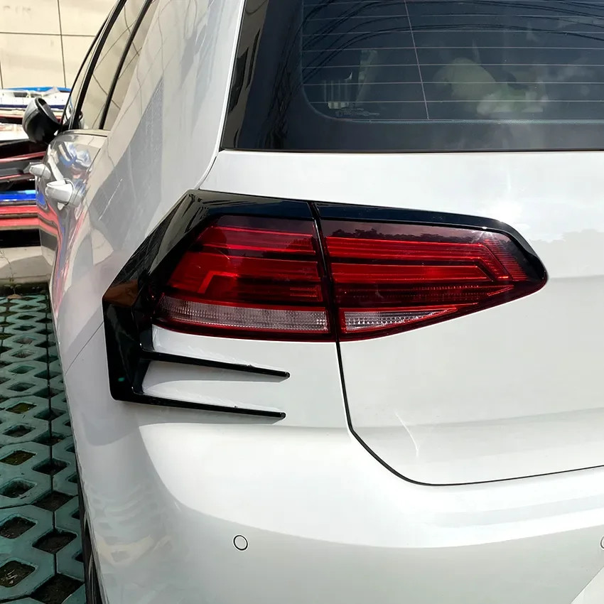 Kit spoiler griffes feux arrière en ABS brillant pour VW Golf 7 de 2012 à 2017