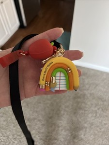Bath & Body Works Teacher Rainbow Pencil Apple Pocket*Bac* Holder Lanyard NEW