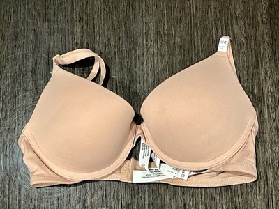 Victoria's Secret PINK Wear Everywhere Push-Up Bra Beige 32C Underwire