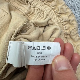 NUON Paperbag Cargo Ankle Pants Women 30 Tan Brown High Rise Cotton Casual 26x26