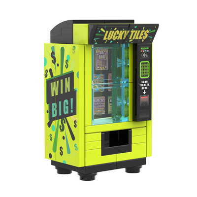 Scratch Card Vending Machine -  Custom Printed Building Set - Minifig Scale AFOL