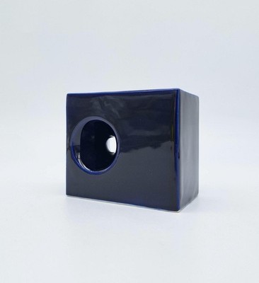 Afina Rijnsburg Kaminvase Niederlande MCM 60er 70er Blaue Keramik Vintage Design
