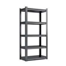 72"H 5-Tier Metal Shelves for Storage, 2000LBS Heavy Duty, Adjustable, Black