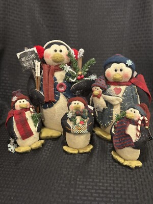 Mother Brown s Penguins Family figurines Vintage 1998 Set of 5
