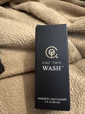 New One Two Wash Magnetic Lash Cleaner 2 Fl Oz BRAND NEW Sealed Bottle