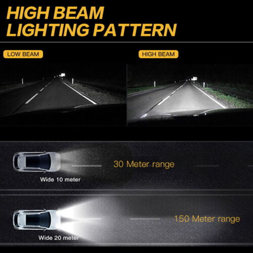 NIGHTEYE 160W H1 LED Fog Light Driving DRL Bulbs Kit 6000K Super Bright White - Picture 8 of 11