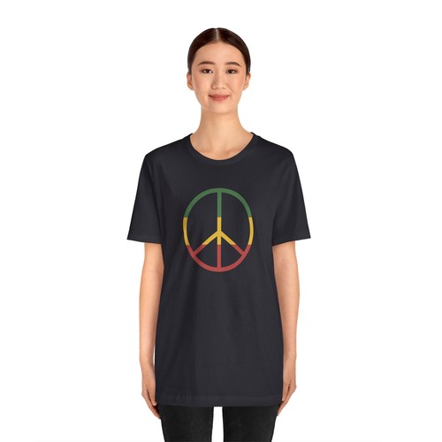 Unisex Reggae Peace Sign Shirt Rasta Rastafari Retro Vintage Minimalist T-Shirt - Bild 16 von 29