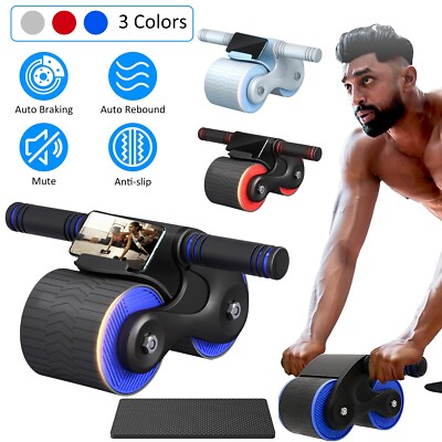 Abdominal Wheel Anti-slip Fitness Automatic Rebound AB Roller