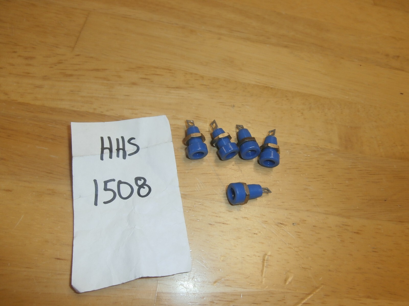 Lot/5 Vtg HH Smith 1508 Dark Blue Banana Panel Mount Jack,NOS