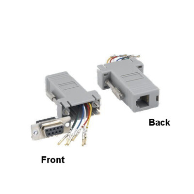 Kentek DB9 9Pin Female to RJ12 Female Modular Adapter PC Telecom Serial Devices