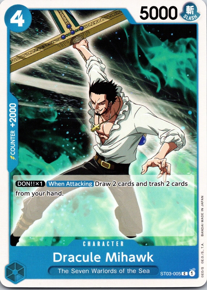 Dracule Mihawk ST03-005 C | One Piece TCG Warlords of the Sea | eBay