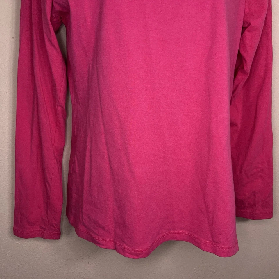 TOP GRANDE DANSKIN NOW ROSA MEZCLA ALGODÓN MANGA LARGA ESCOTE BLANCO ACENTO Foto 4 de 4