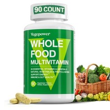Whole Food Multivitamin for Men Women - with 65 Vitamins Minerals Organic Na...