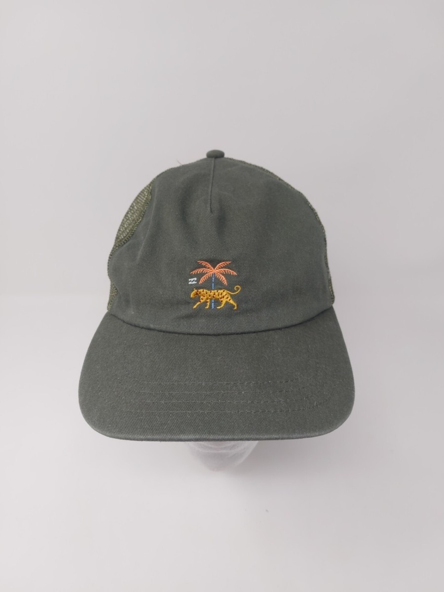 Billabong Soft Front Leopard Palm Tree Logo Snapback Hat