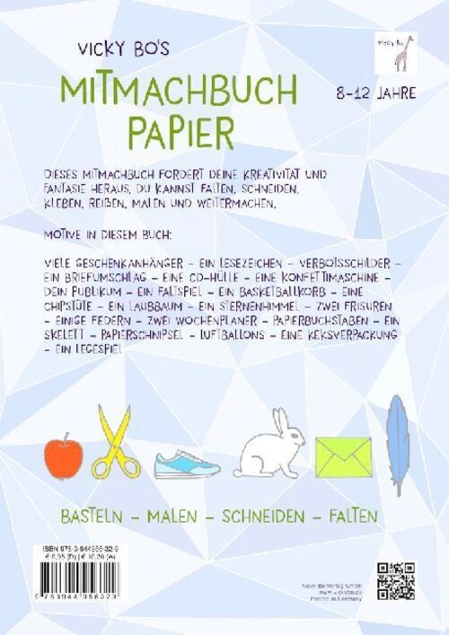 Thumbnail - Vicky Bo's Mitmachbuch Papier | Vicky Bo | Taschenbuch | 68 S. |