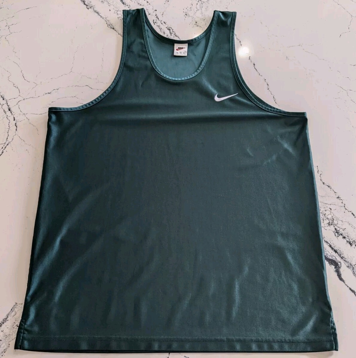 VTG 90's Nike White Tag Satin Jersey Men's XL Forest Green Silky