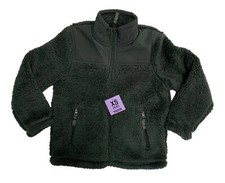 32 Degrees Heat Boy's Sherpa Lined Fleece Full Zip Jacket Dark Sage