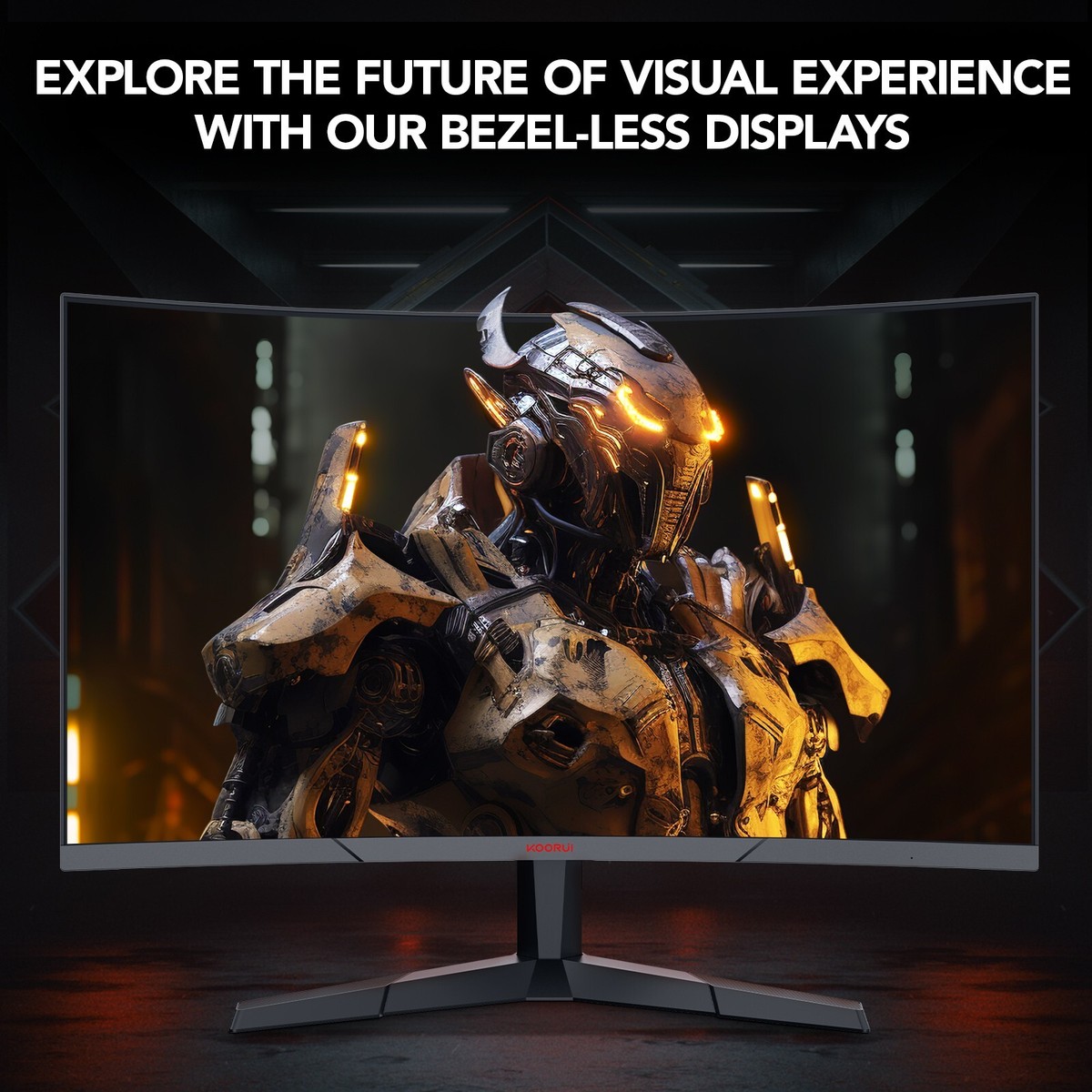 KOORUI 27 inch Curved Gaming Monitor, 165Hz 1ms FHD Computer