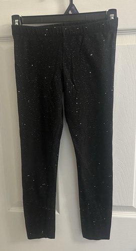 tg Total Girls Black Sparkle Leggings Size 7/8 Small