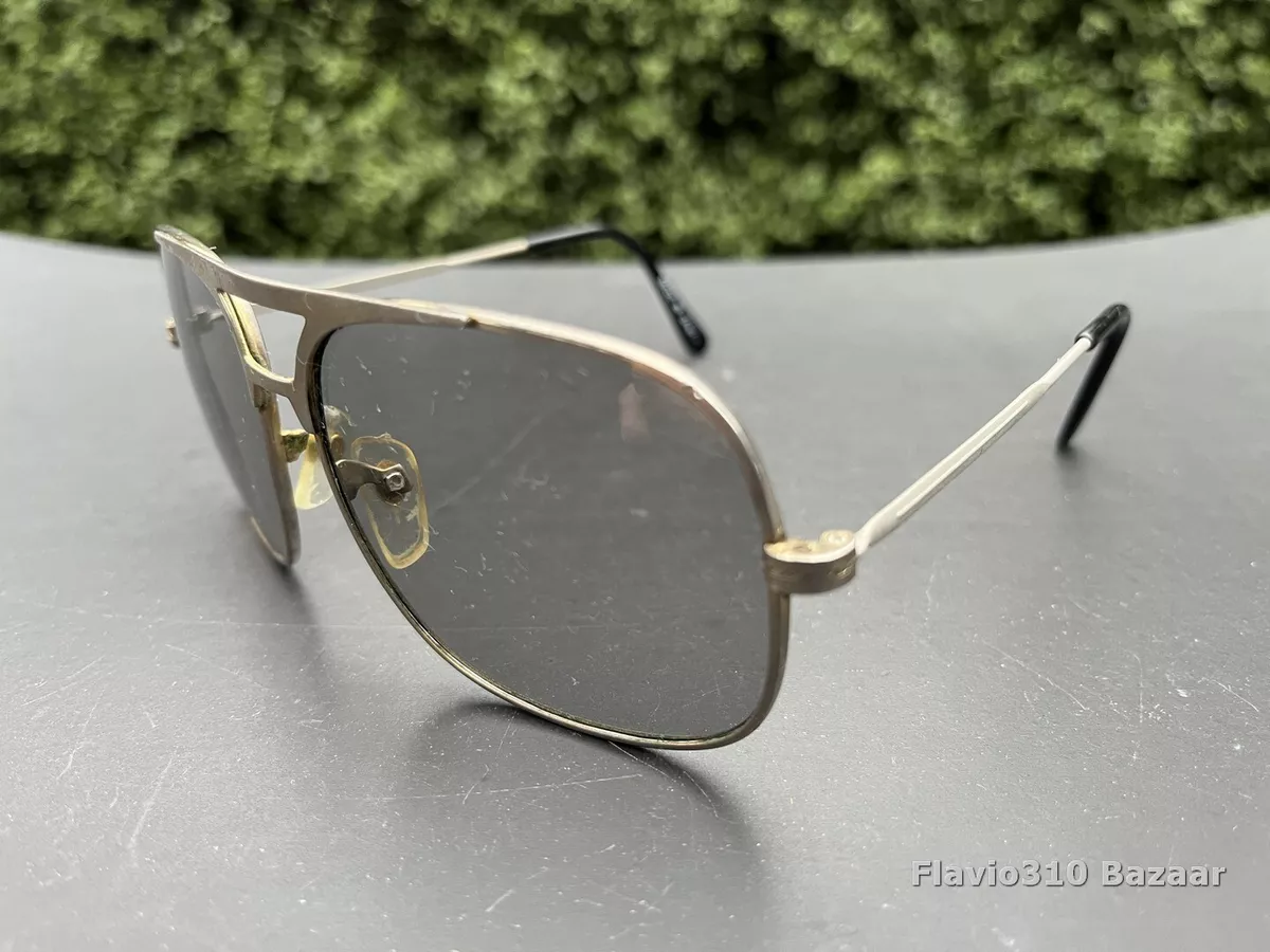 Unique Vintage Aviator Pilot Sunglasses Silver Frame Light Gray
