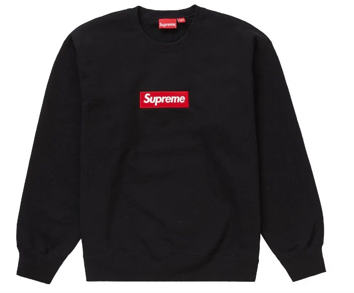 Col rond logo Supreme Box (FW22)   Noir   Petit   Neuf   Envoi rapide  
