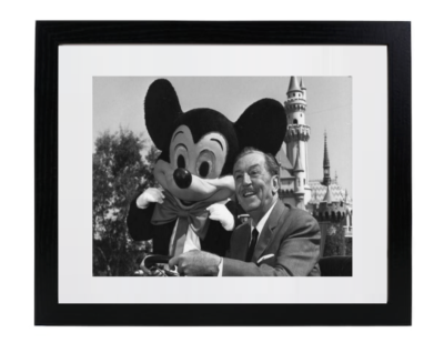 Walt Disney and Mickey Mouse at Disneyland Parade Matted & Framed