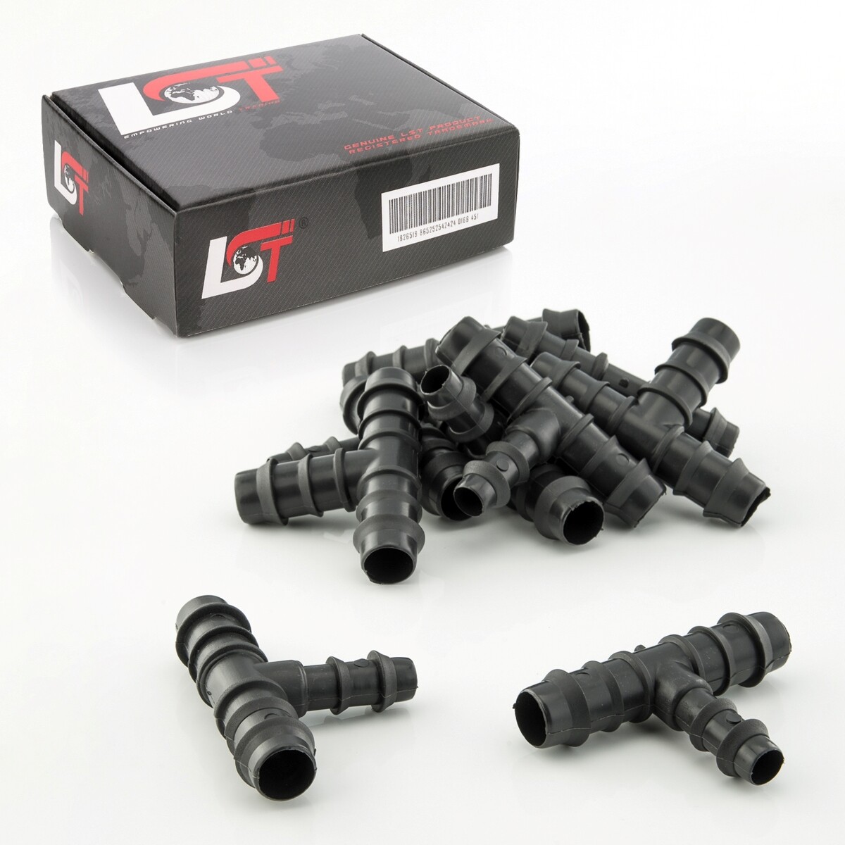 10x T-connector PE-reducer Irrigation System Drip Irrigation 16x12x16mm