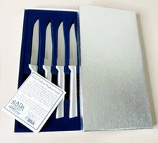 RADA Cutlery USA 7.5" SERRATED STEAK Knives-Set Of 4-Aluminum Silver Color-New