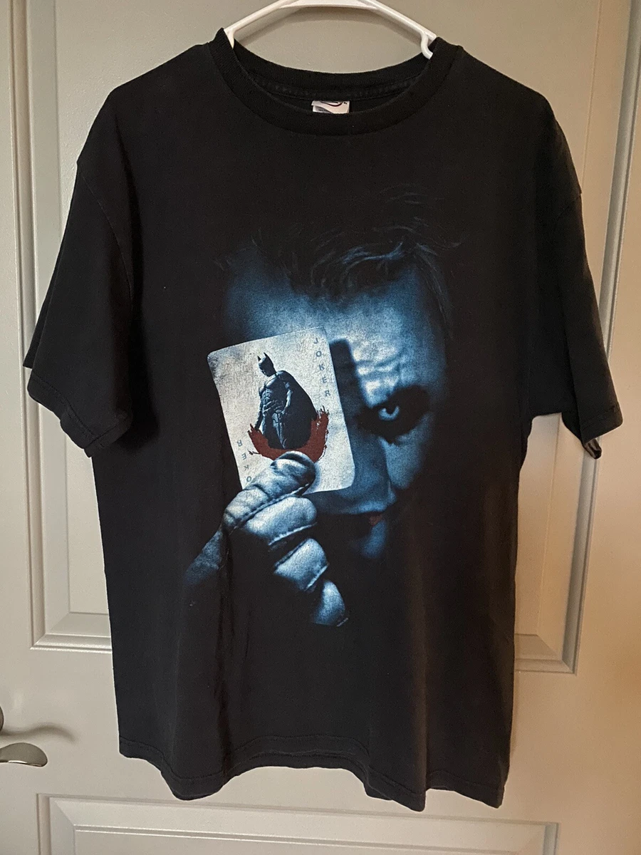 Vintage Dark Knight Joker T-Shirt Black Size L | eBay