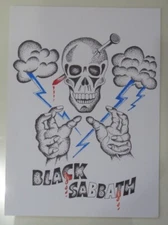 Painting Pencil Drawing  BLACK SABBATH free shipping