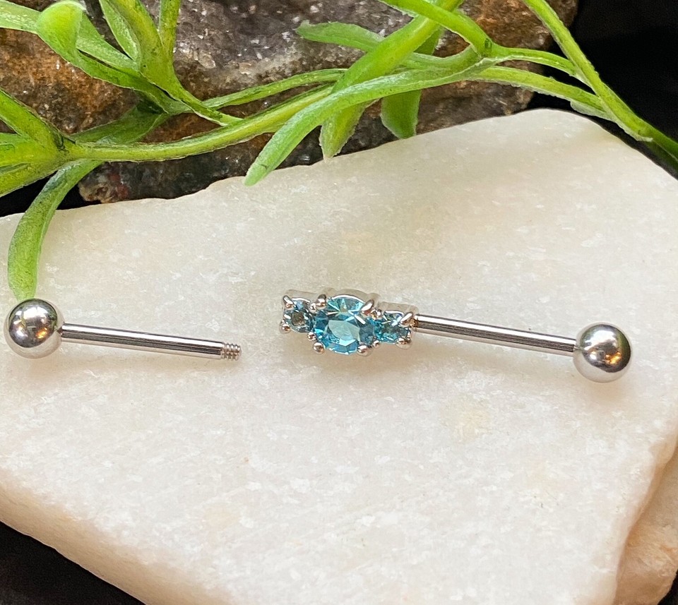 14G 316L Surgical Steel Spike End Industrial Barbell – Body Jewelry