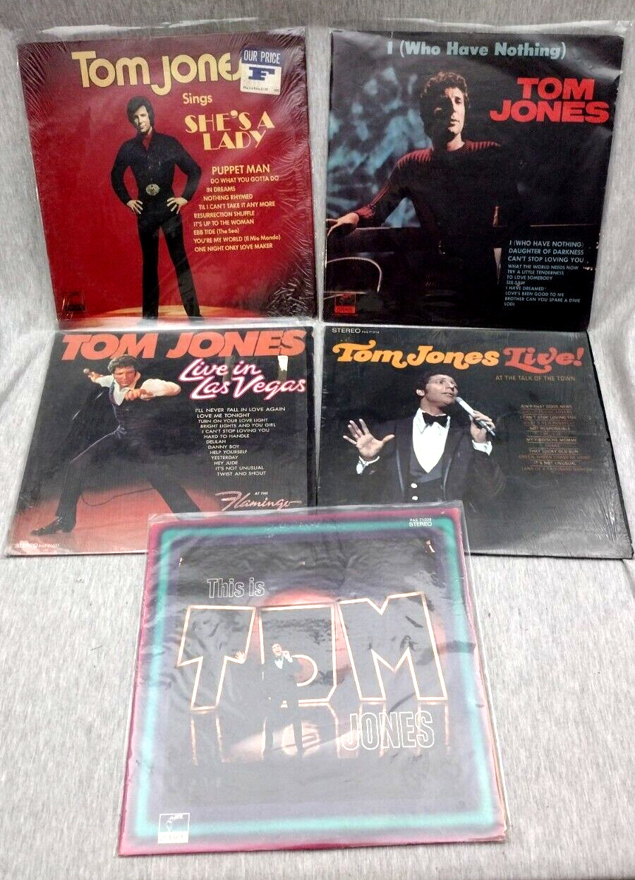 ⏺️ TOM JONES LP Vinyl Records LOT Bundle I Who Have Nothing She's A Lady Live ++