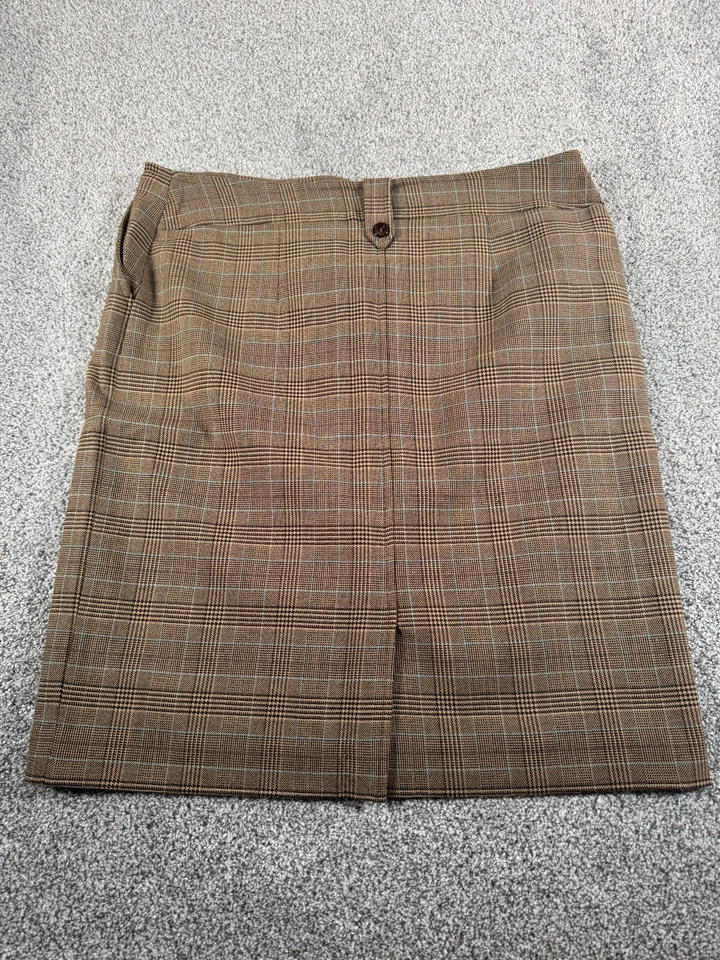 Маленькая изысканная юбка размер 12 эластичная опрятная офисная винтажная 90-х в клетку - Изображение 2 из 4