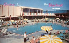 STARDUST HOTEL Las Vegas, Nevada Swimming Pool 1950s Vintage Postcard