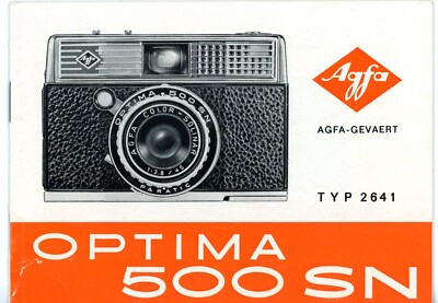 Bedienungsanleitung AGFA OPTIMA 500 SN Kamera User Manual Typ 2641 (Y5648