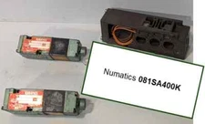 Lot of 2 Numatics 081SA400K Pneumatic Valve + Manifold, 150psig, 46cfm, 120vac